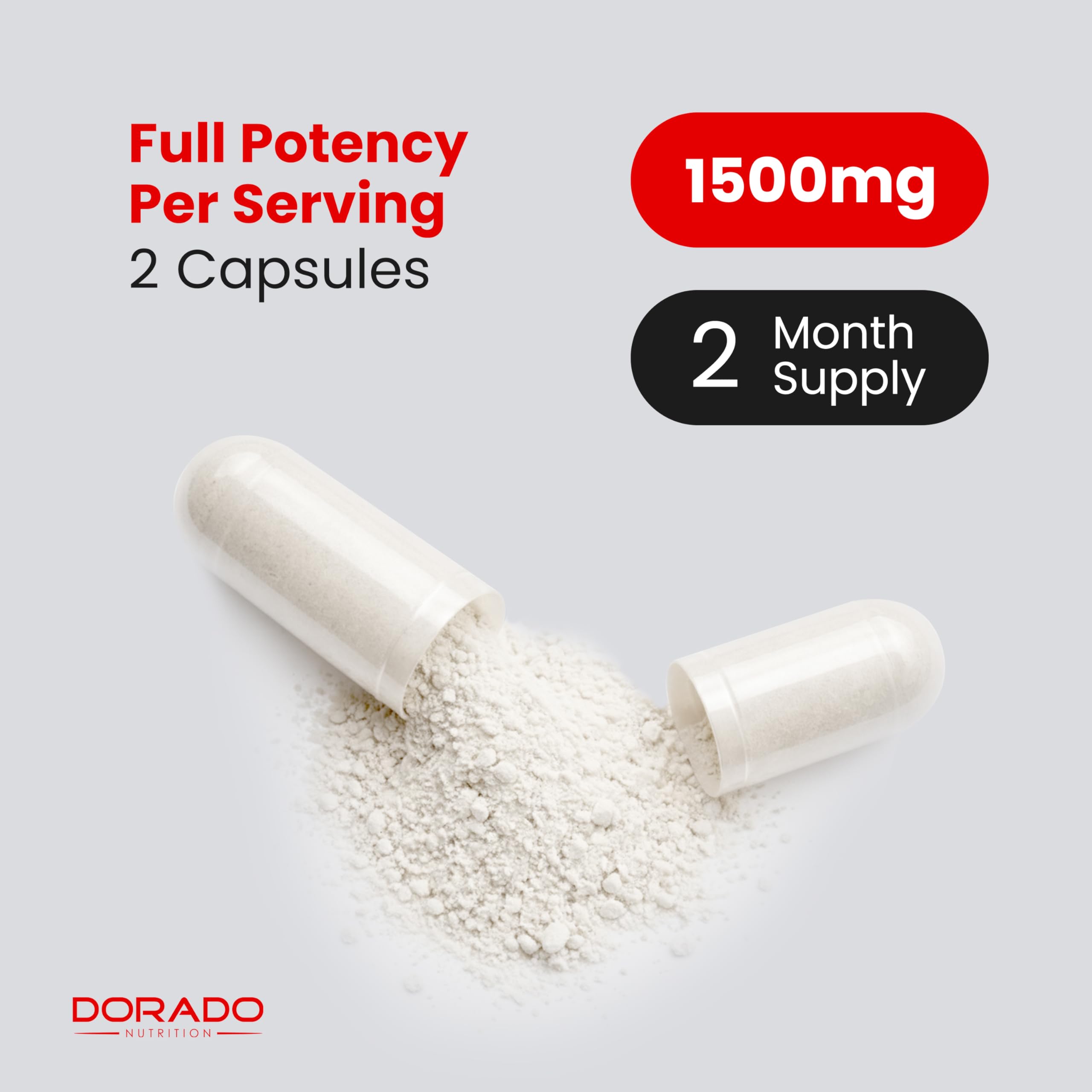 Dorado Nutrition HGH, emballage capsules pratique et prêt à l'emploi.