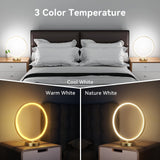 Lampe Doraubia pour bureau: design circulaire élégant, améliore l’éclairage de travail.