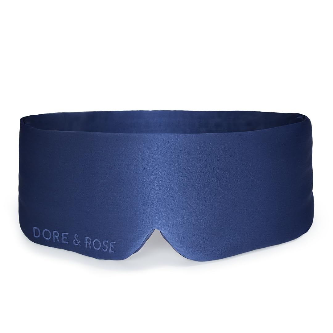 Masque Dore & Rose en soie 23 momme, premier plan, douceur hypoallergénique pour le sommeil.