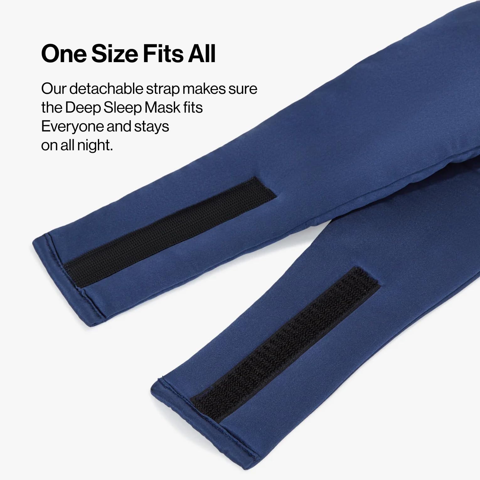 Masque prêt à glisser dans un sac, bleu nuit élégant.