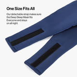 Masque prêt à glisser dans un sac, bleu nuit élégant.