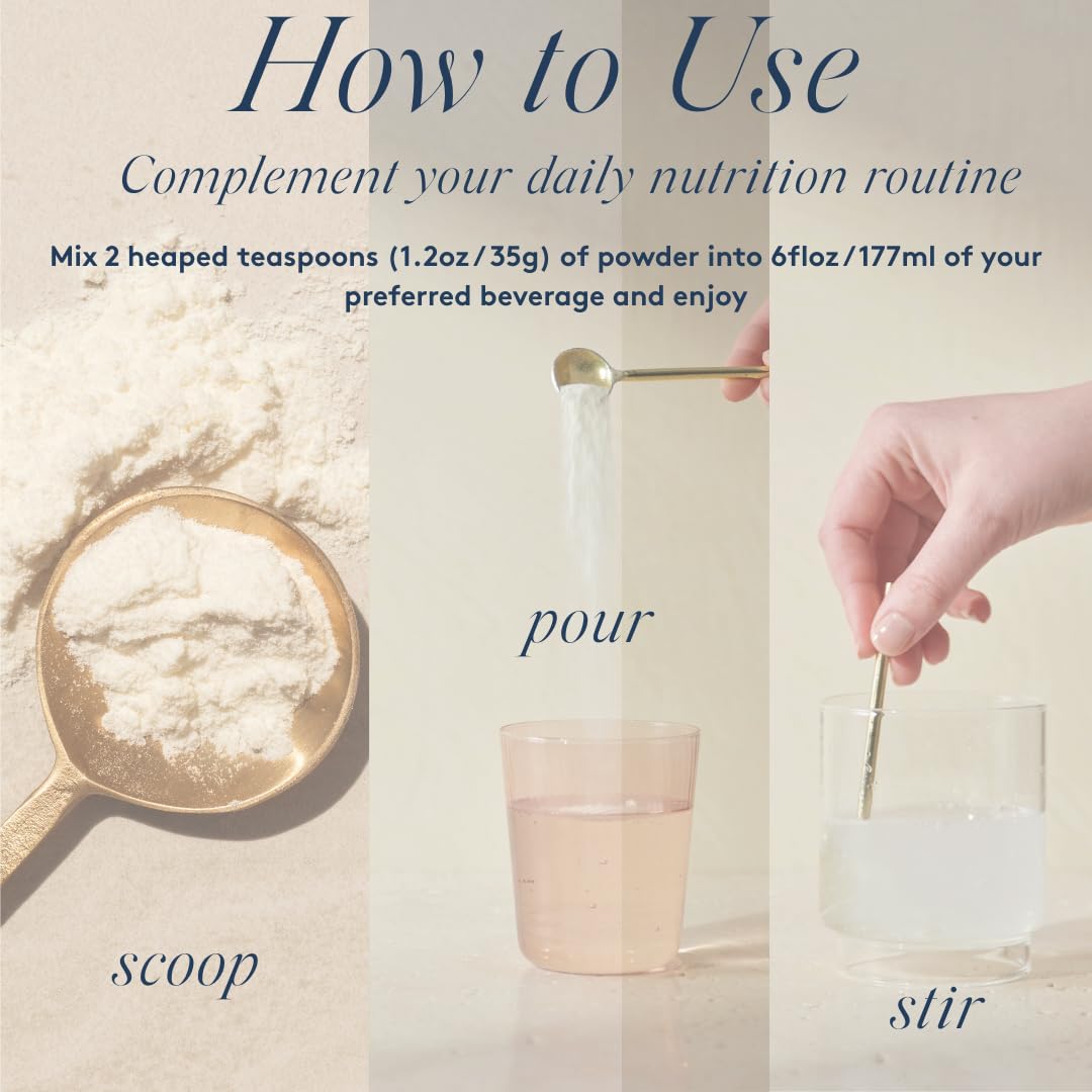 DOSE & CO Collagène Vanille – visualisation des bénéfices pour peau, cheveux et ongles.