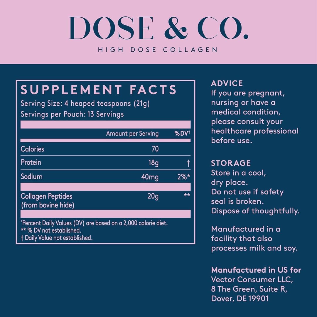 DOSE & CO Poudre collagène intégrée au petit-déjeuner.