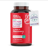 Dose + Remedy Recovery: bouteille DHM, soutien potentiel pour des matins plus frais.