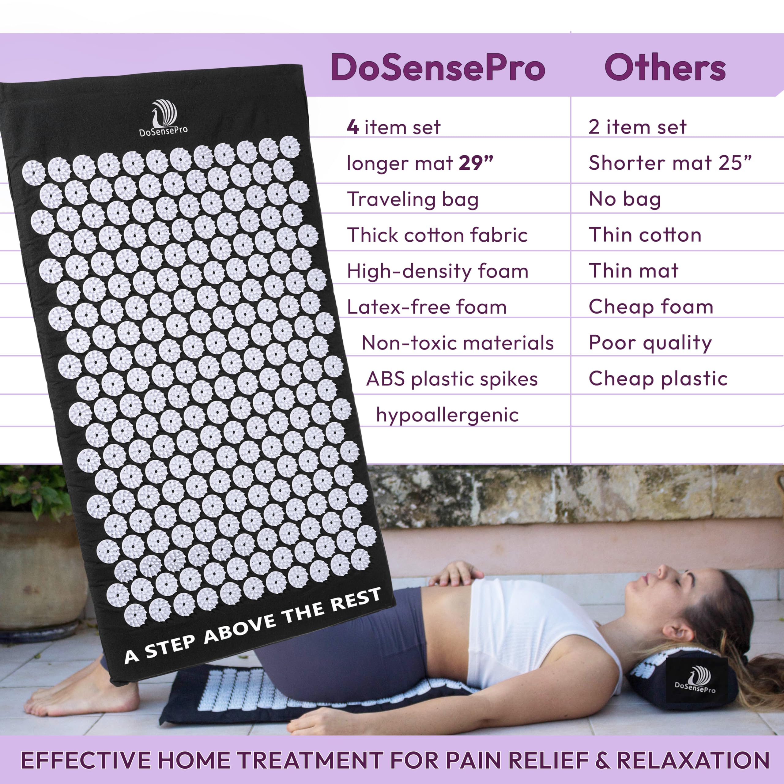 DoSensePro mousse haute densité, confort durable sur le tapis acupression.