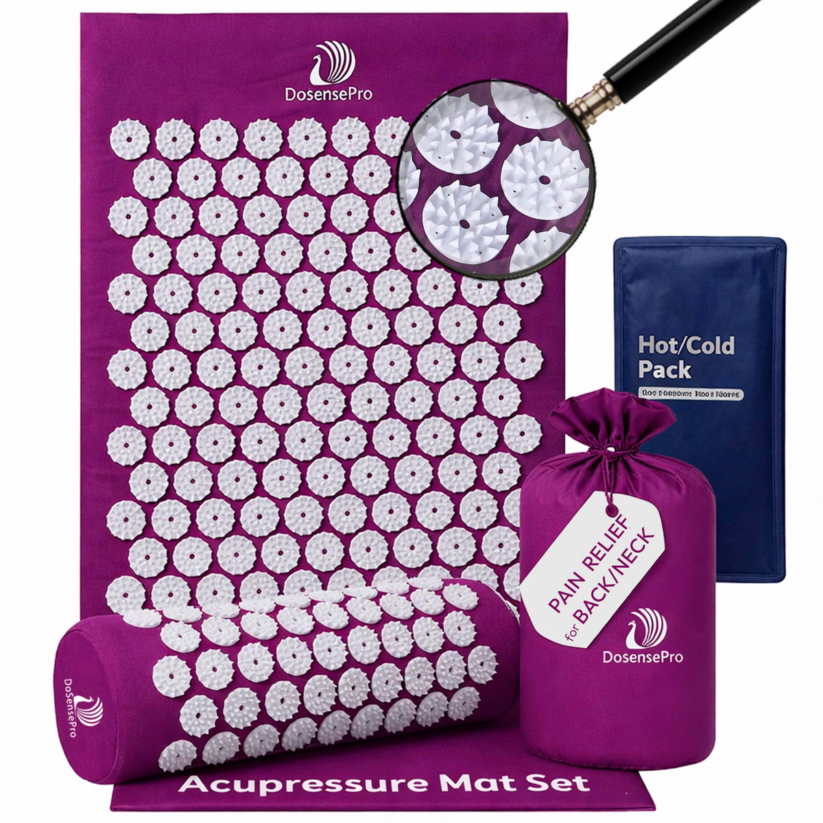 DoSensePro tapis d'acupression extra-long pour dos et sommeil