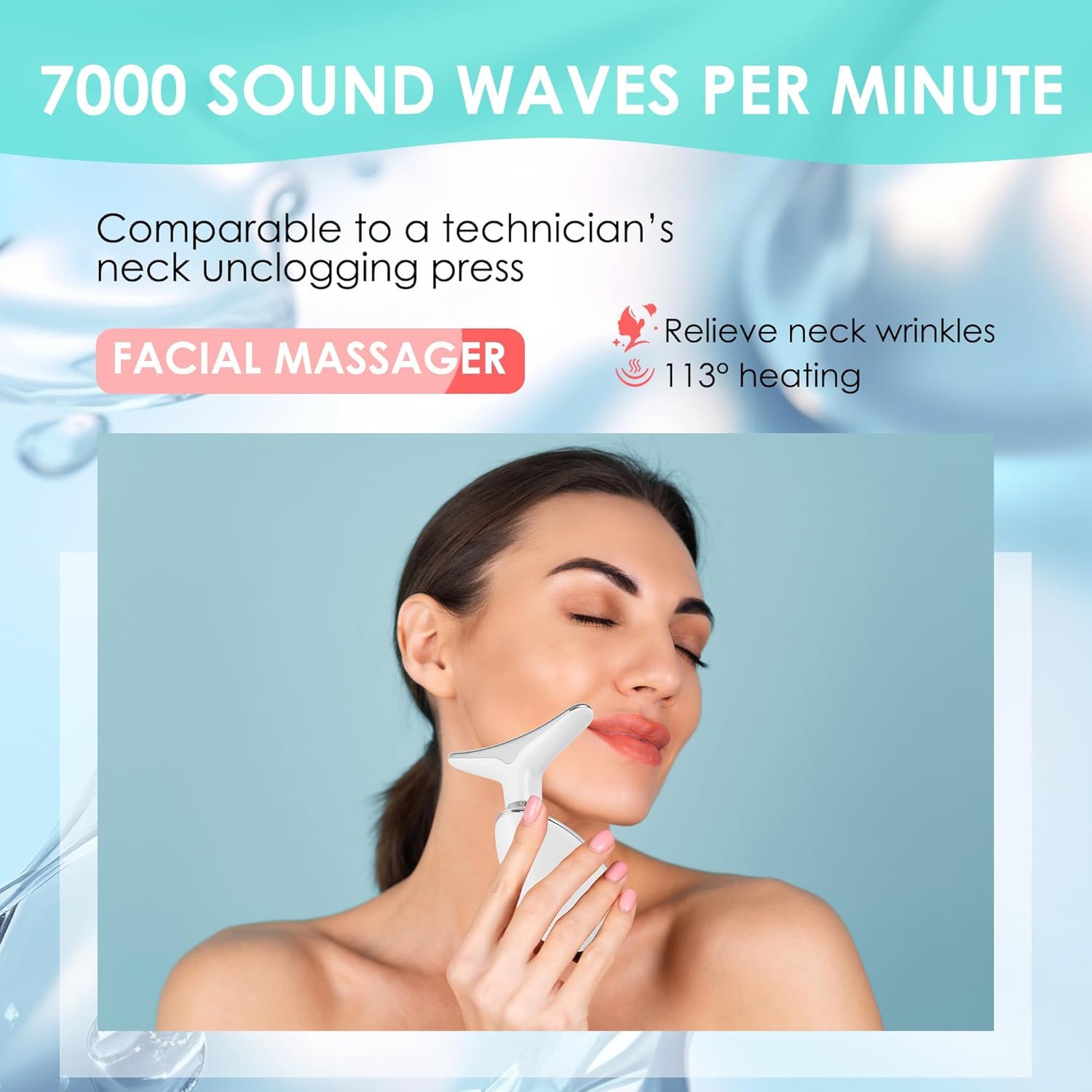 Doset Lot Complet: masseur, câble USB et manuel pour démarrer facilement.