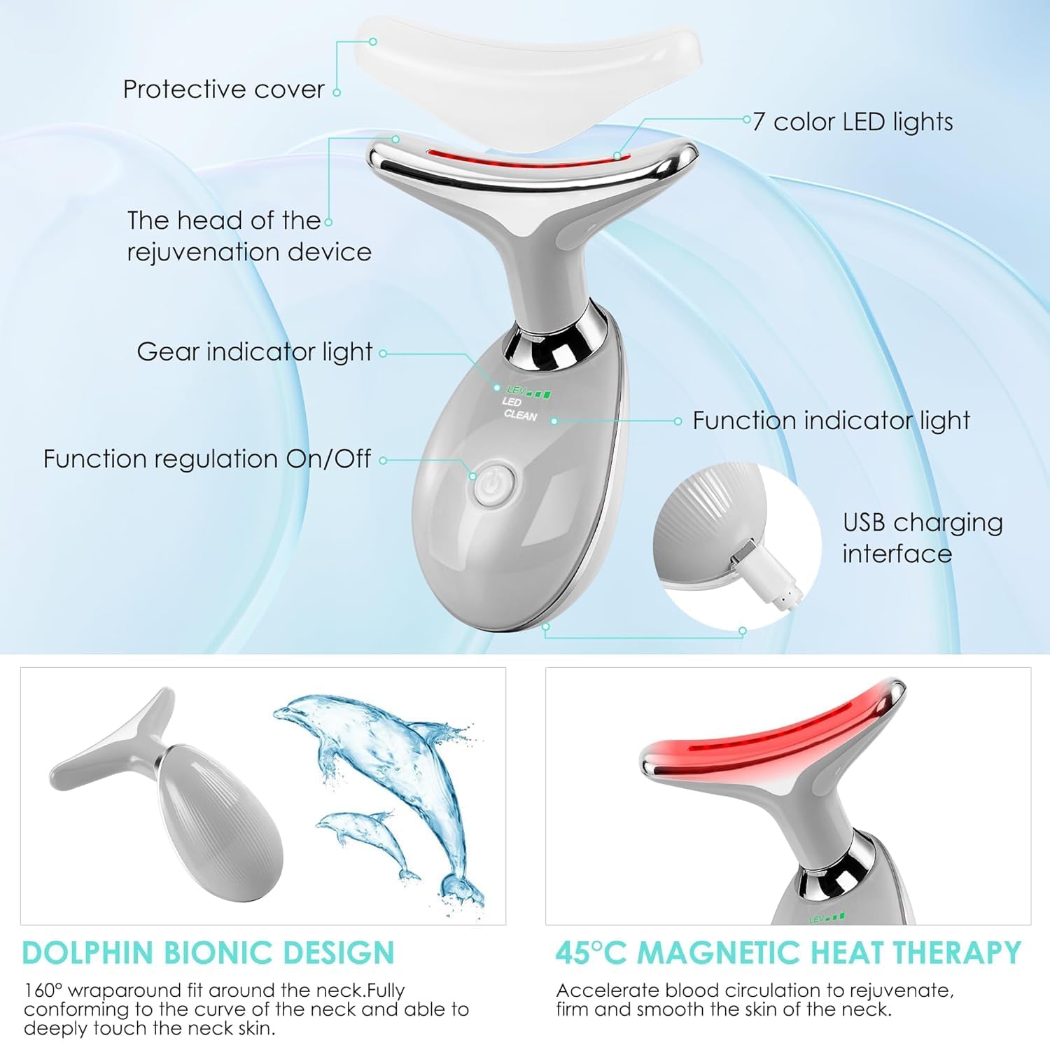 Doset-masseur-visage-compact-rechargeable: utilisation nomade grâce à sa batterie intégrée.