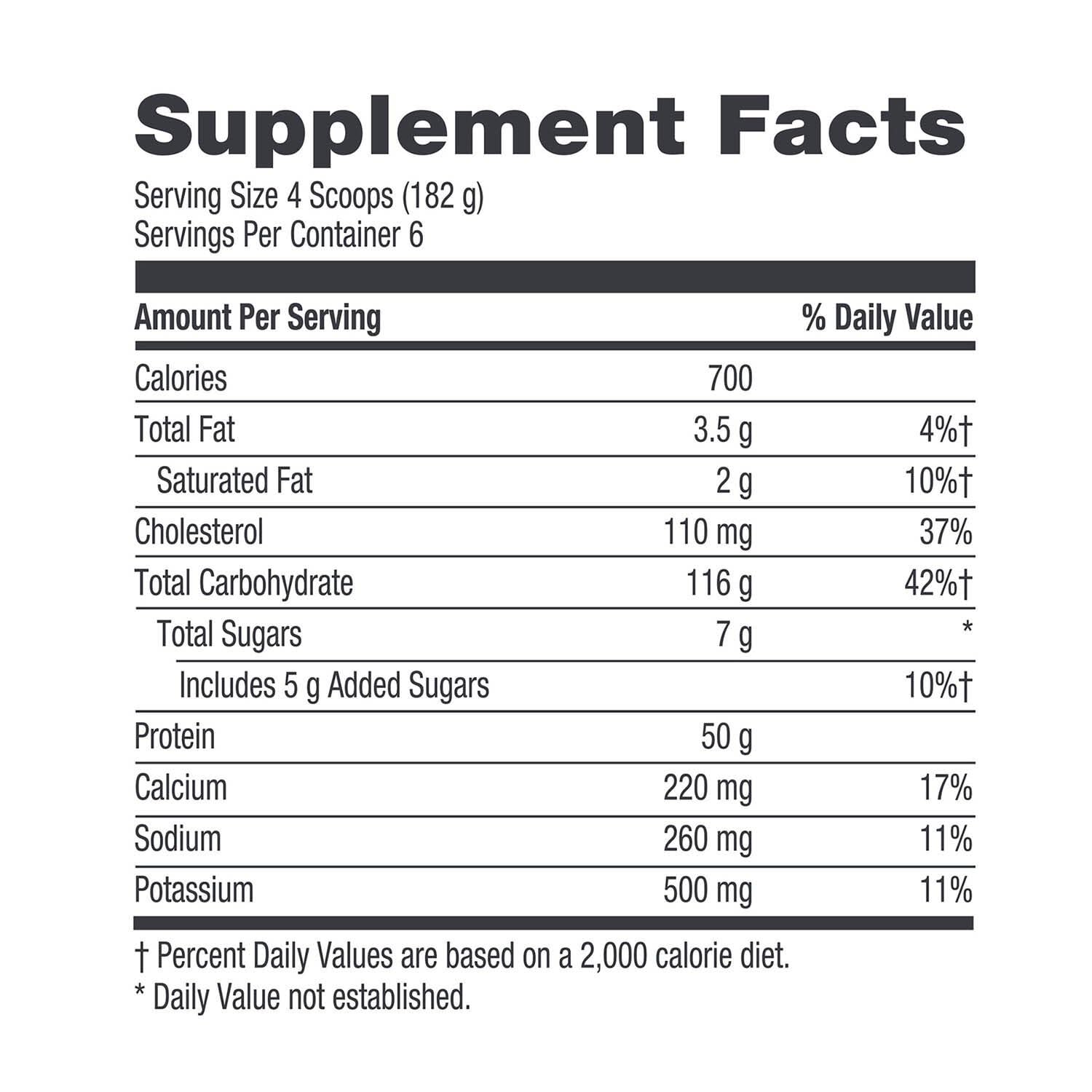 GNC Pro Performance Gain de Poids Chocolat Double – doseur inclus pour portions précises.
