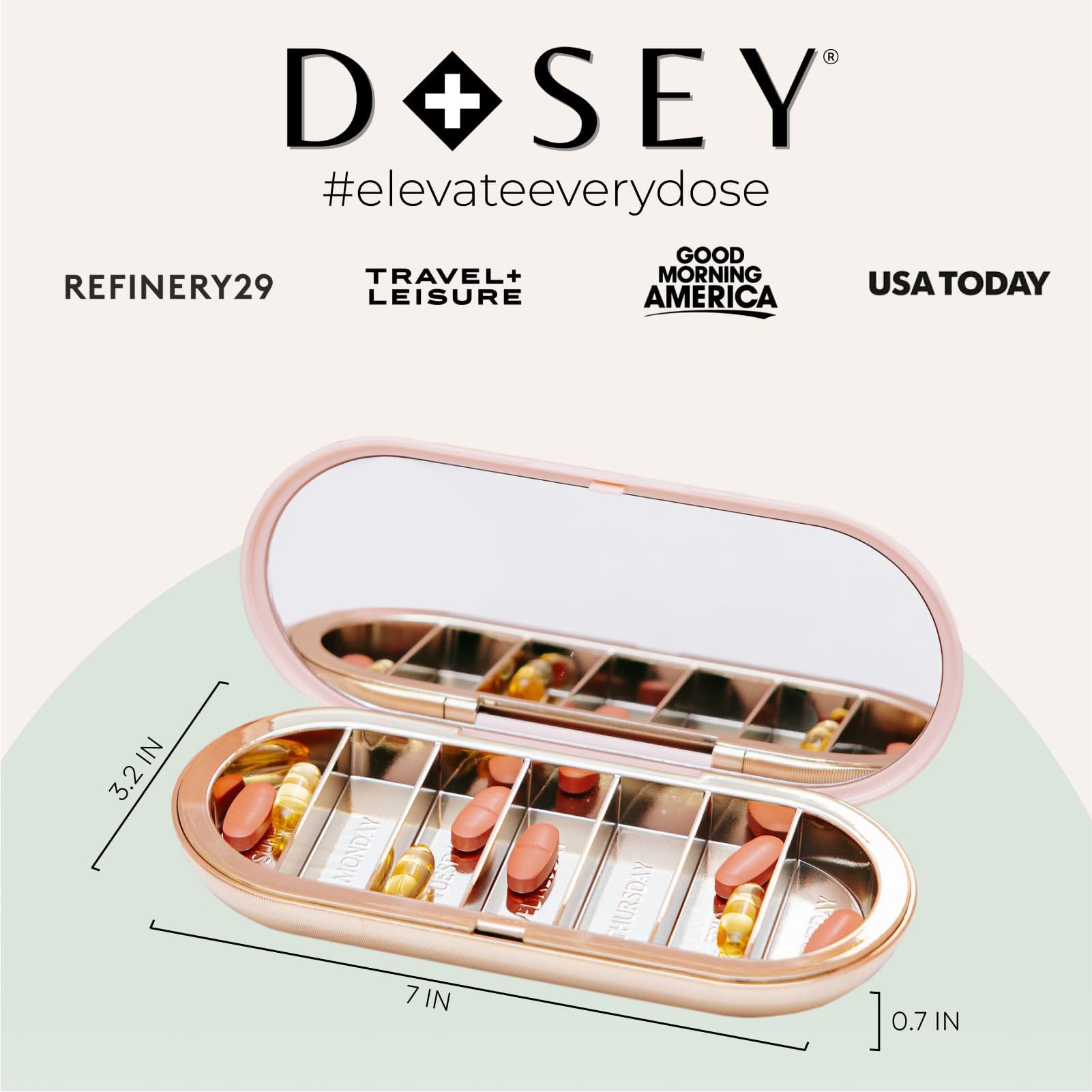 Dosey Compact 28 pilules par semaine, facilité d’utilisation en voyage