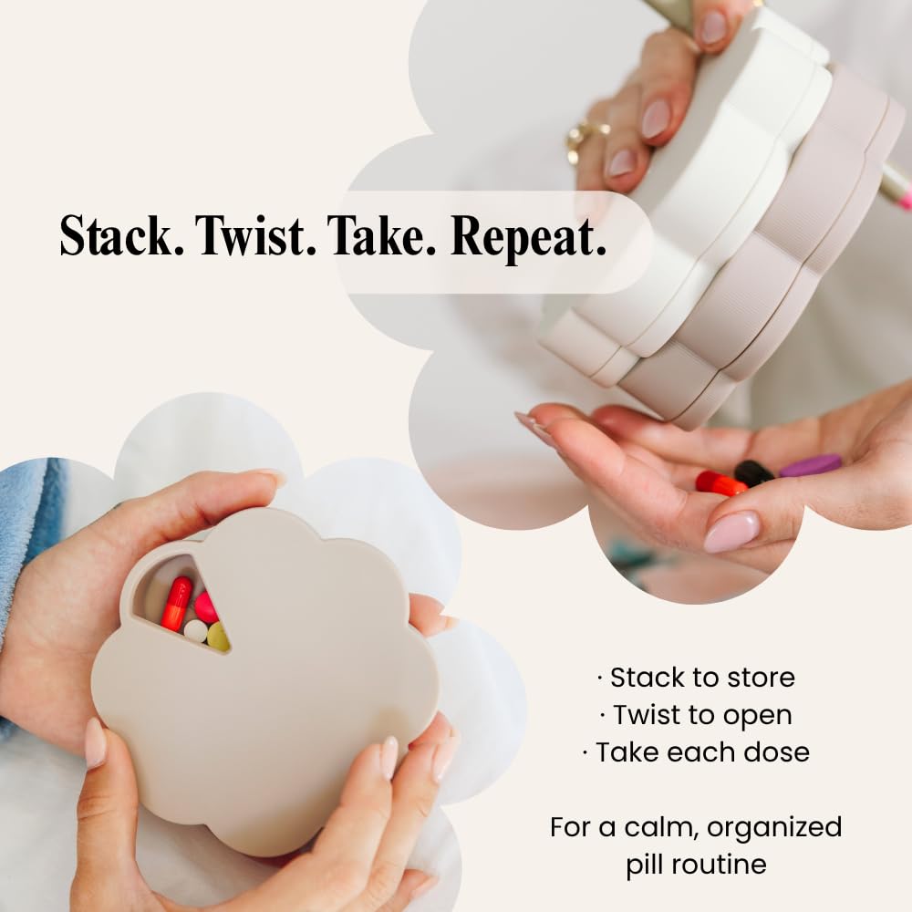 Dosey Twist+Stack Latte – sept pétales pour organiser la semaine.