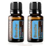 doTERRA Breathe, flacon 15 ml, soutien des voies respiratoires et diffusion nocturne apaisante.