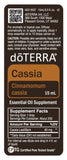 Application cutanée cassia DoTERRA diluée avec une huile porteuse pour usage sûr.