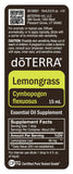 doTERRA Lemongrass: arôme citrus-herbacé fumé pour une ambiance.