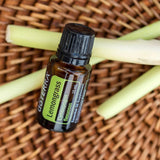 doTERRA Lemongrass: étiquette lisible facilitant le mélange purifiant.