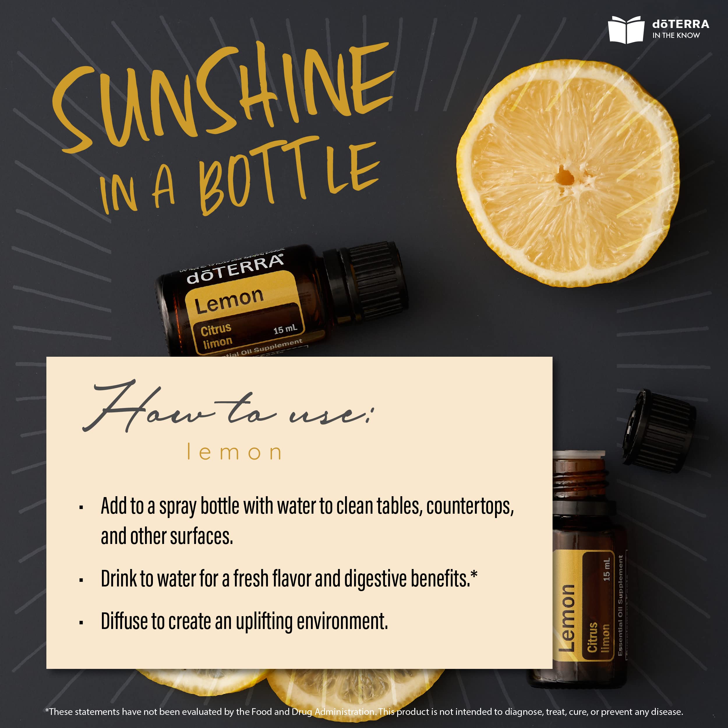 doTERRA Lemon fruit citron frais – source naturelle de parfum vif
