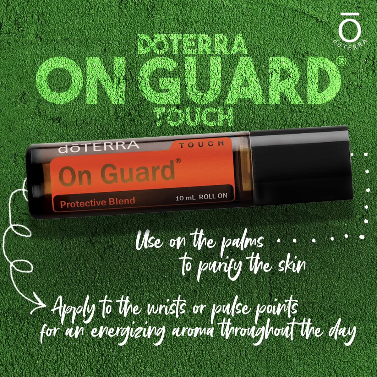 doTERRA On Guard Touch, application-rouleau sur peau, usage pratique en déplacement.