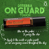doTERRA On Guard Touch, application-rouleau sur peau, usage pratique en déplacement.
