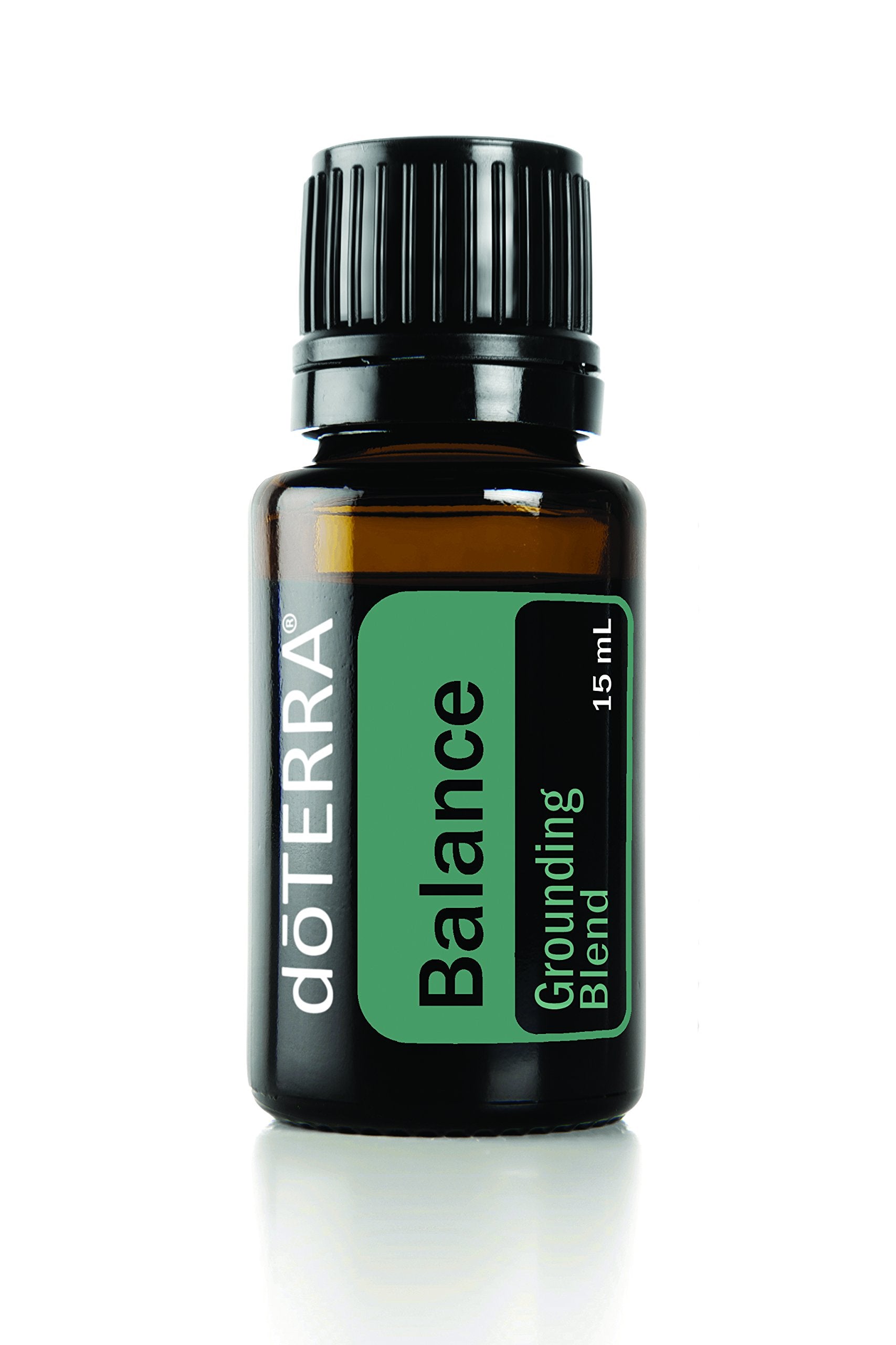 doTERRA Balance : image de la bouteille et versement apaisant pour la détente et l'équilibre.
