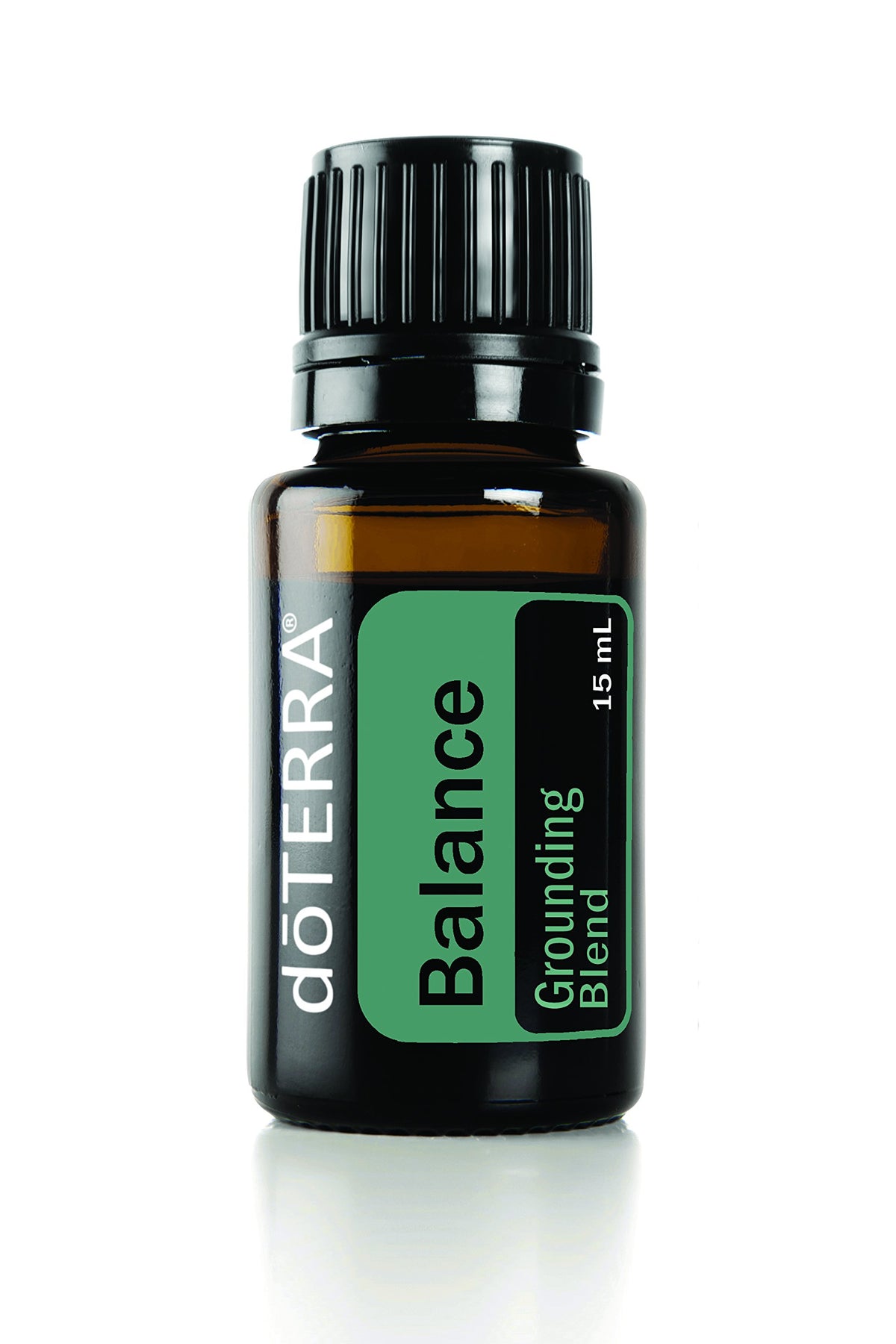 doTERRA Balance : image de la bouteille et versement apaisant pour la détente et l'équilibre.