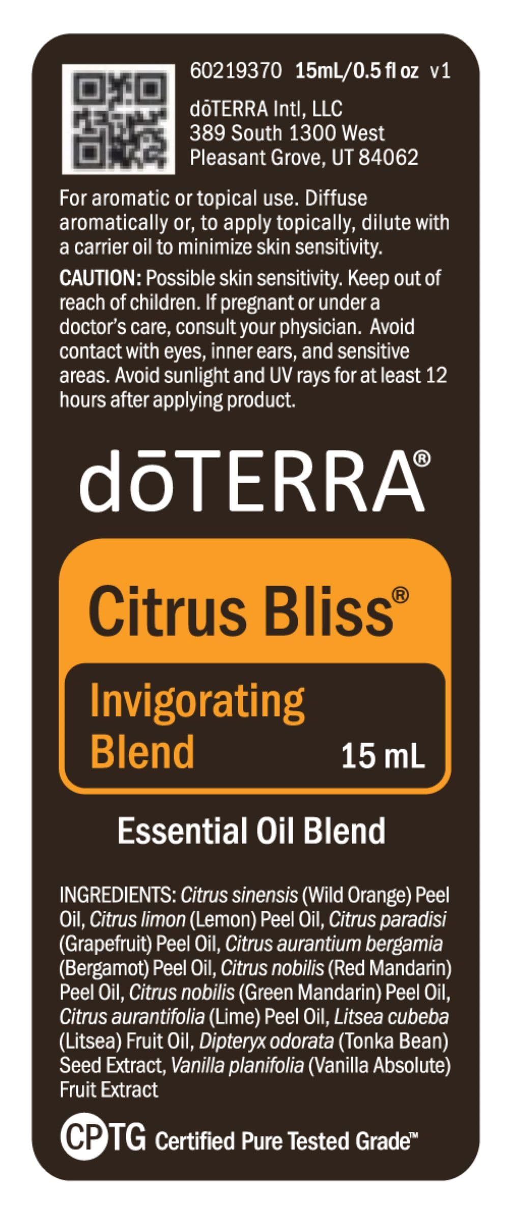 doTERRA Citrus Bliss - bouteille-sur-table, parfaite pour un rituel aromatique quotidien.
