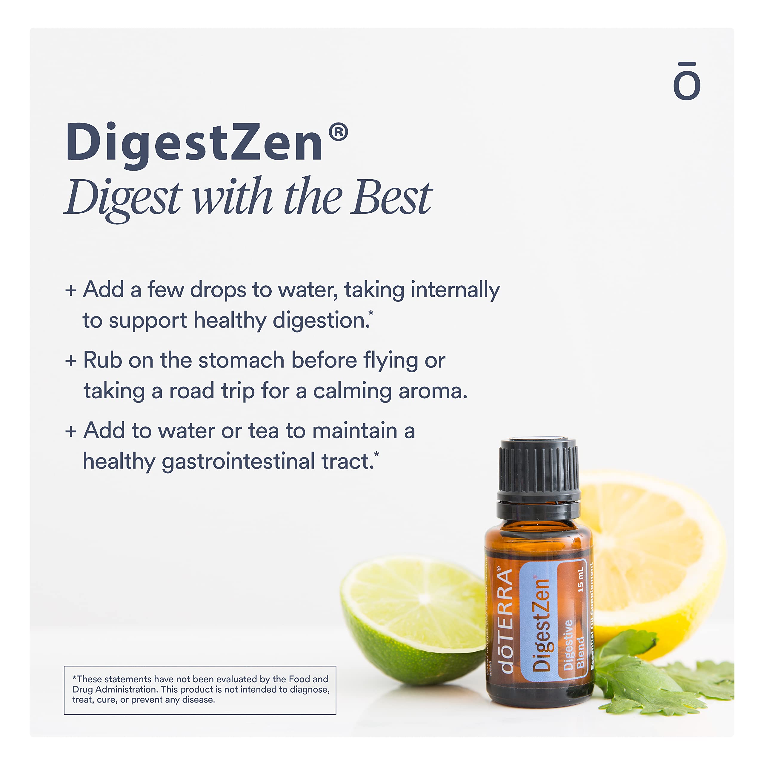 doTERRA DigestZen gouttes et pipette, application facile diluée