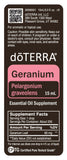 doTERRA Géranium soin cheveux brillance naturelle et douceur.