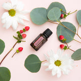doTERRA Géranium pipette montrant la distribution précise du soin.