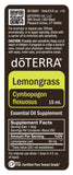 doTERRA Lemongrass usage topique: application cutanée avec huile porteuse.