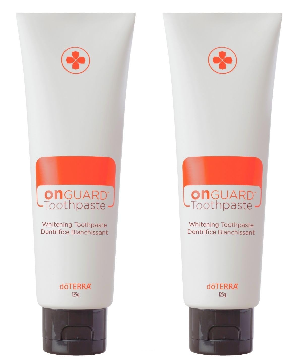doTERRA On Guard dentifrice naturel, paquet de deux tubes, fraîcheur au quotidien.