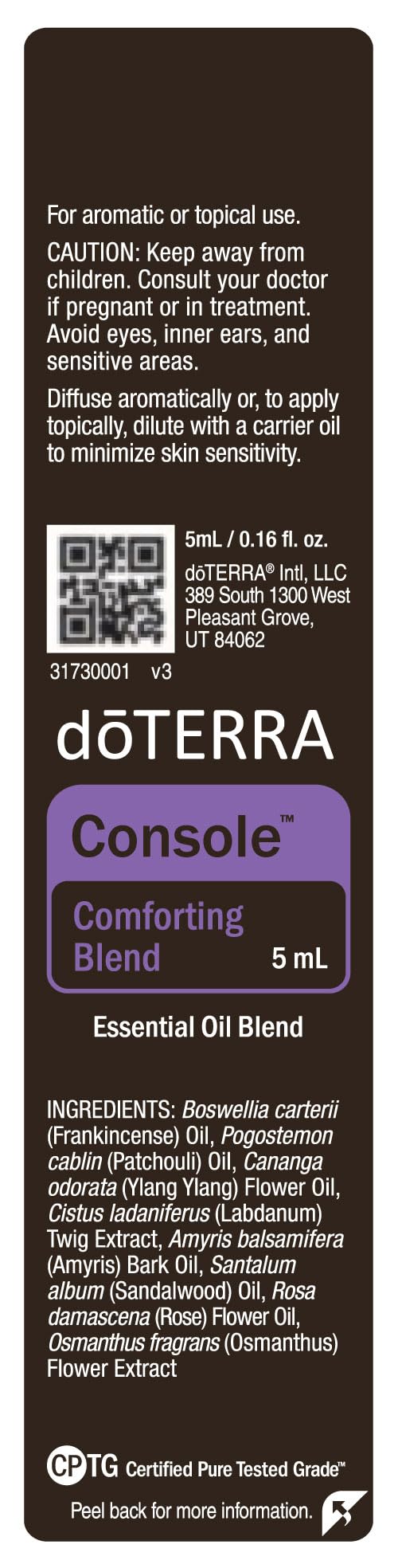 doTERRA Console – inhalation profonde pour un moment de calme.