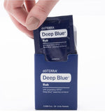 doTERRA Deep Blue Rub échantillon – formule à base d huiles essentielles, texture non grasse.
