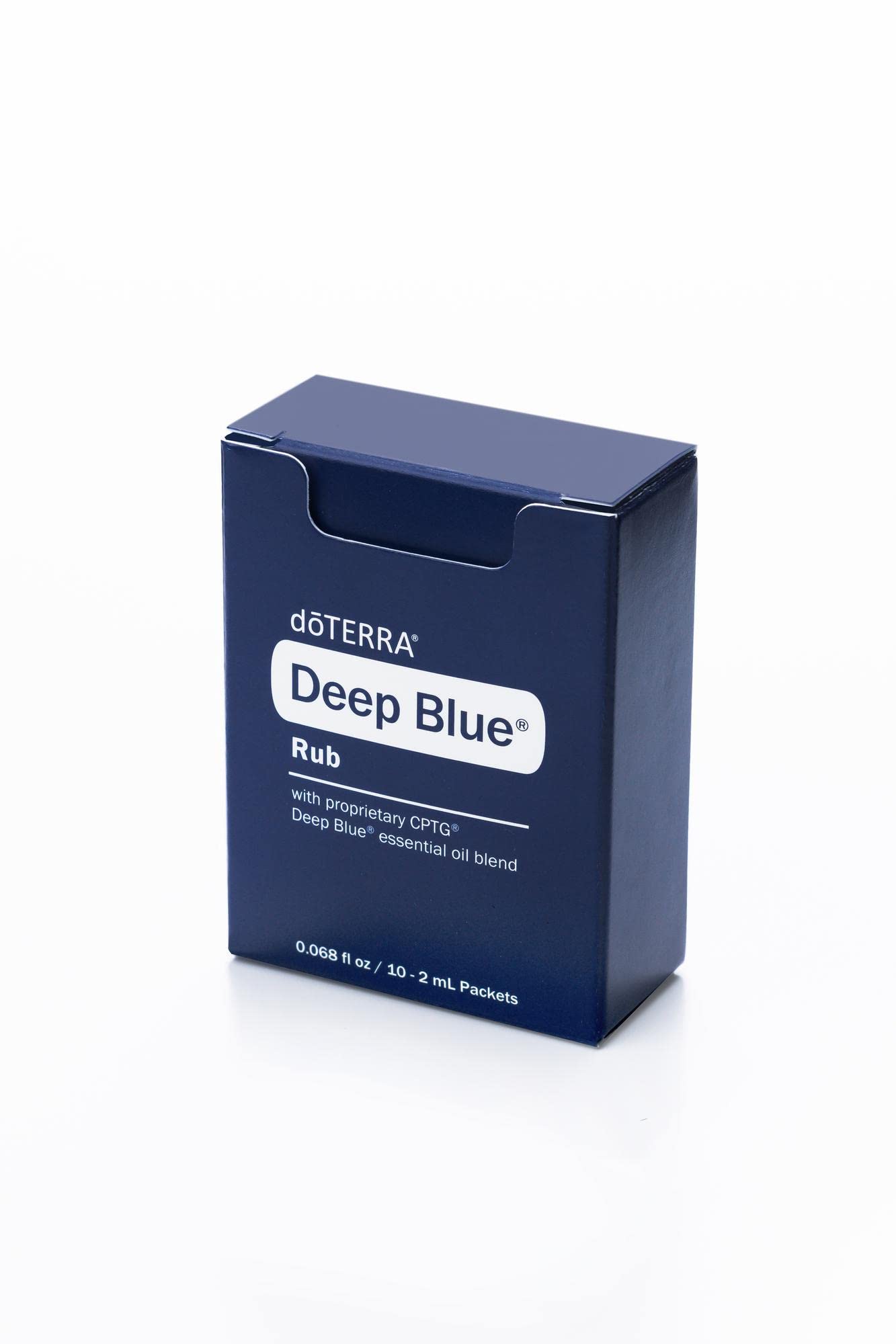 doTERRA Deep Blue Rub échantillon – idéal dans sac de sport pour massages ciblés.