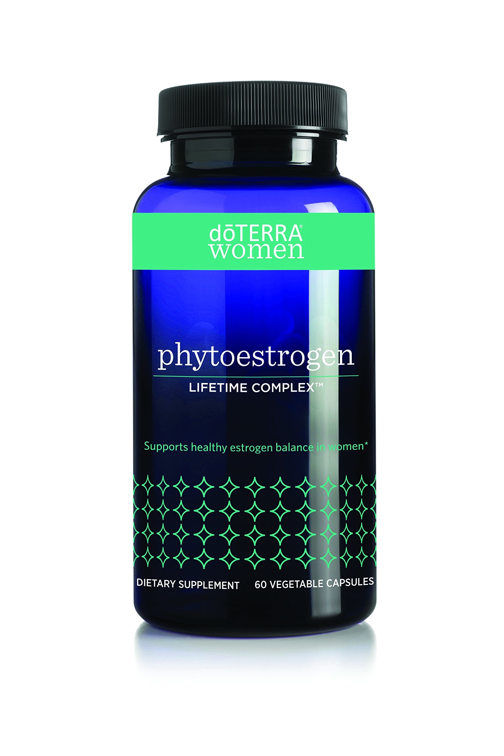 doTERRA Women Phytoestrogen Essential Complex – bouteille claire et étiquette, soutien hormonal potentiel