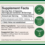 Double Wood AKG, capsules 180, pratique pour une supplémentation régulière sans gluten.