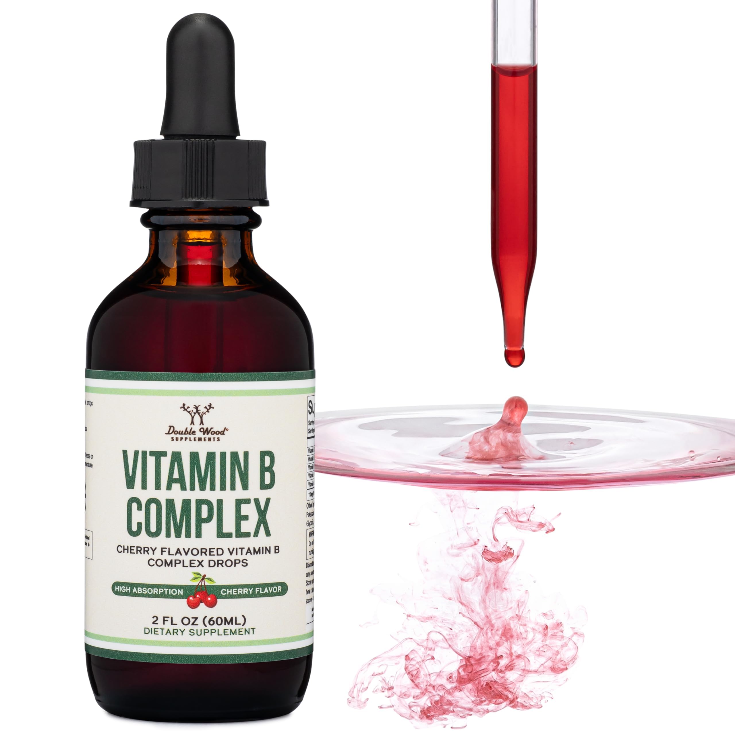 Liquide Vitamine B Double Wood pour la vitalité et le bien-être quotidien.