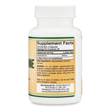 Etiquette Double Wood Benfotiamine, détails des ingrédients et indication d’utilisation.