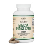 Capsules Mimosa Pudica Double Wood en bouteille, soutien digestif potentiel et facilité d'utilisation.