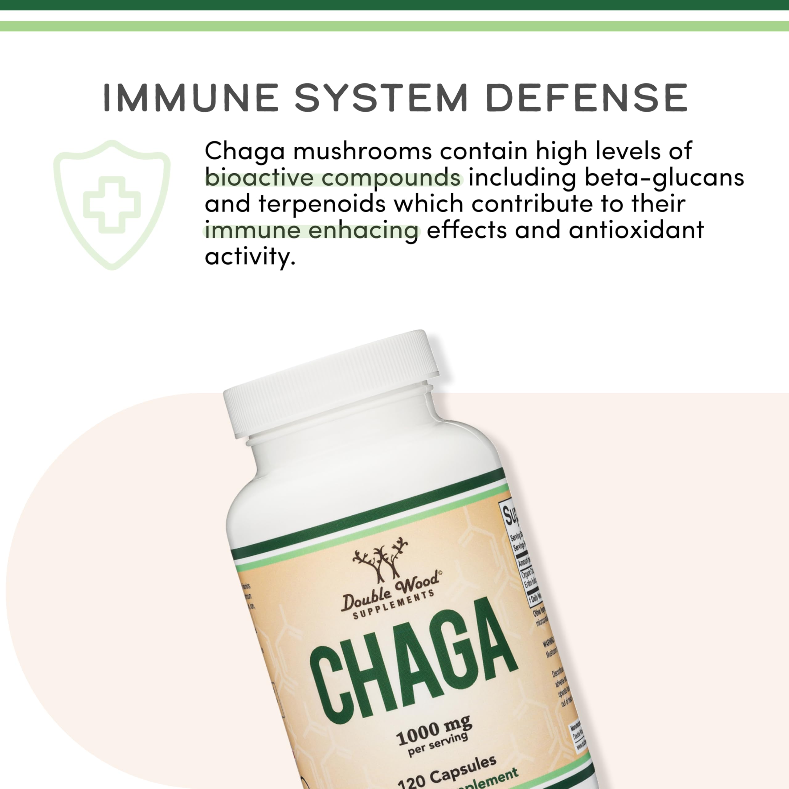 Double Wood Chaga: tests tiers indépendants assurant traçabilité et pureté.