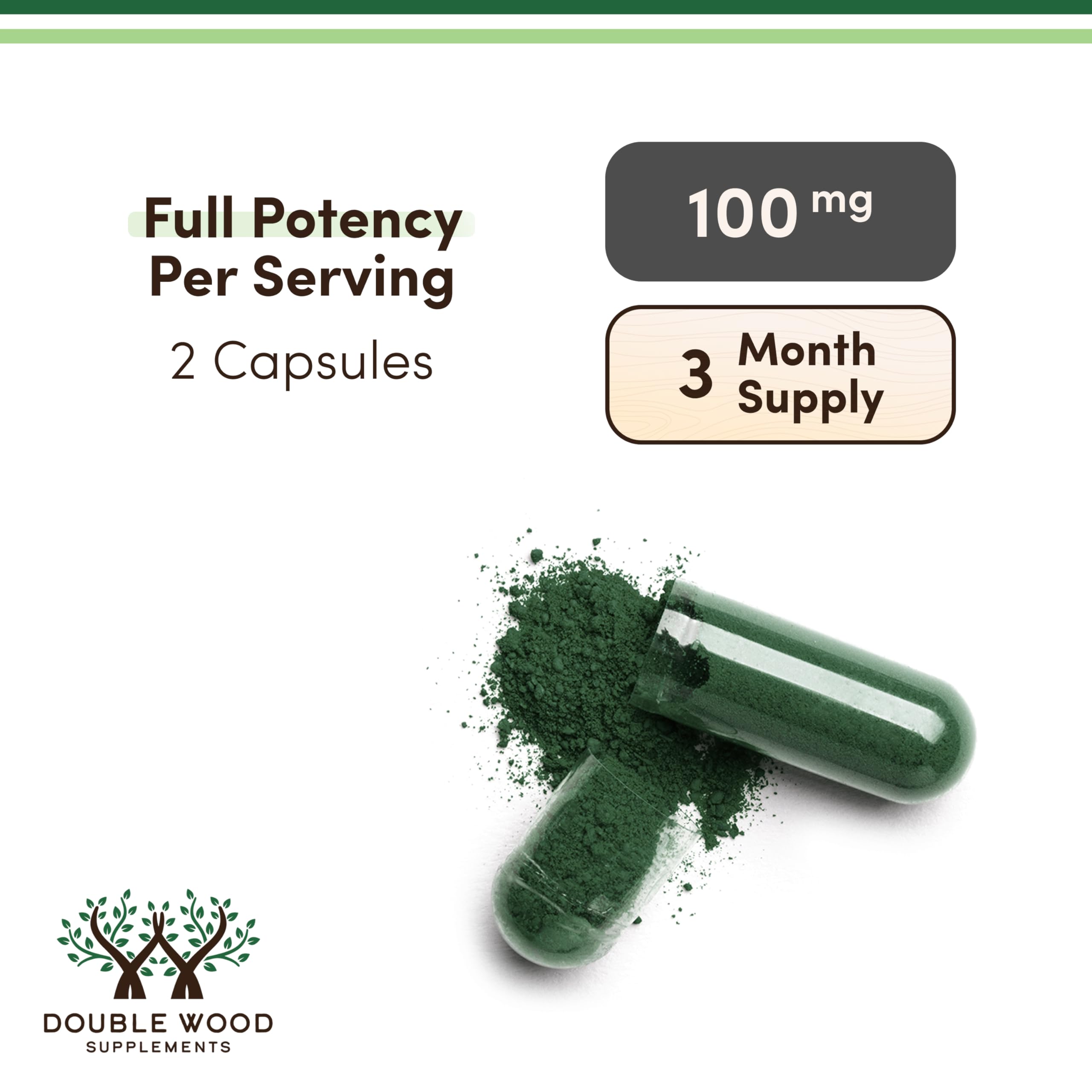 Double Wood Chlorophylle : conditionnement végane