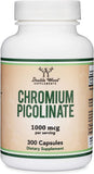 Double Wood Supplements chromium-picolinate 1000mcg – sans OGM et sans gluten.