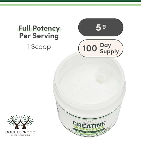 Double Wood Creatine Monohydrate – emballage: produit testé et traçabilité assurée.