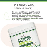 Double Wood Creatine Monohydrate – etiquette: étiquette claire pour vos routines.
