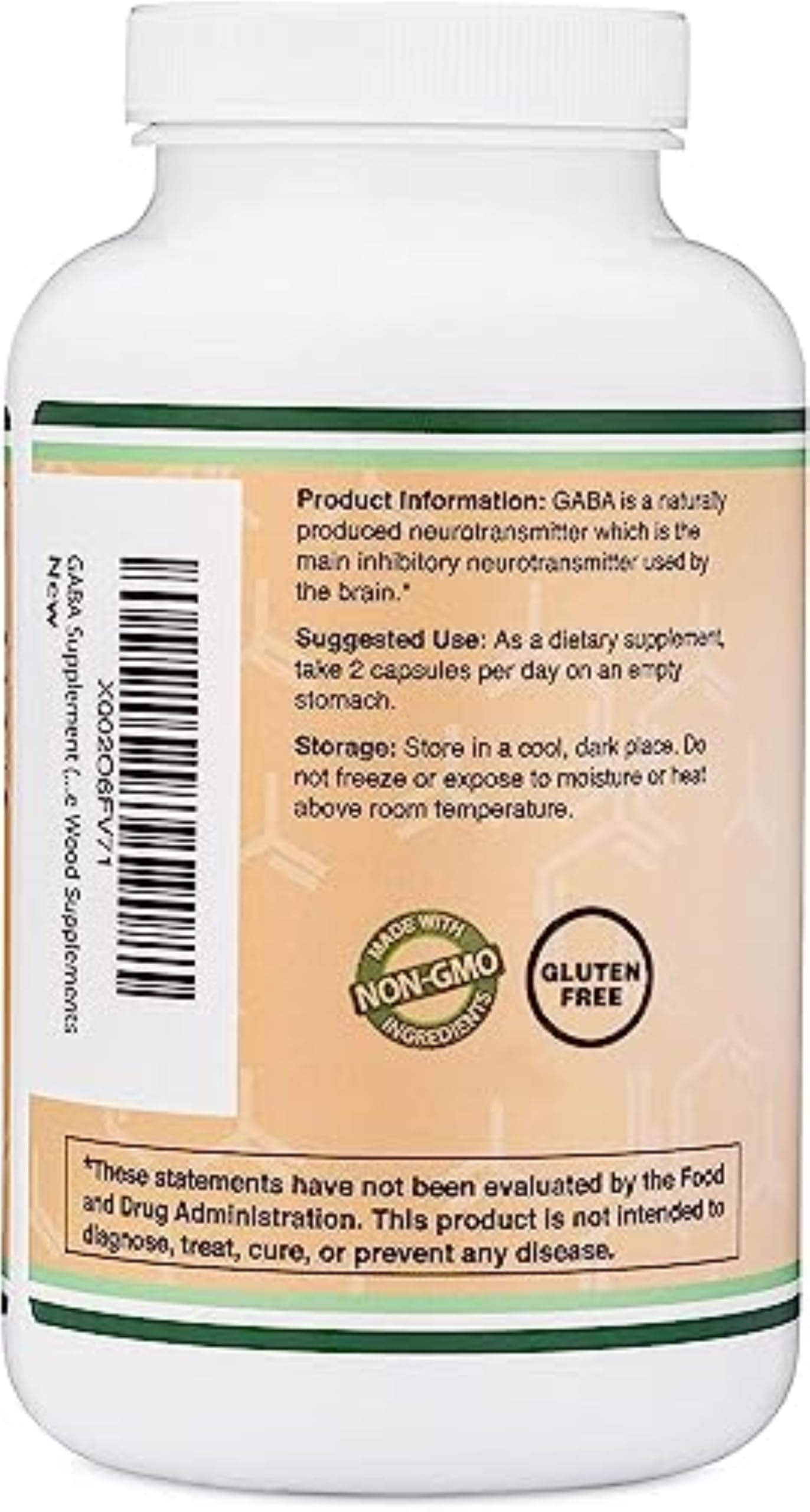 GABA Double Wood: controle qualité Etats-Unis, sans OGM et sans gluten