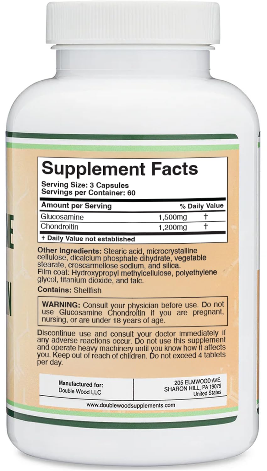 Double Wood Glucosamine Chondroitine - produit sans OGM et tests de qualité