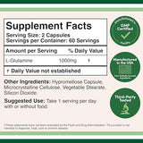Double Wood Glutamine, capsules emballées, dosage clair et facilité d'utilisation.