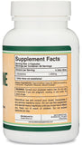 Double Wood Glutamine, étiquette lisible, informations sur l'endurance potentielle.