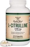Double Wood L-Citrulline, bouteille et capsules, soutien énergie et circulation