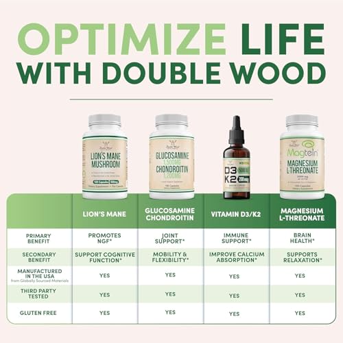 Double Wood Alpha Lipoique Acide – étiquette végétalienne et sans gluten pour régimes