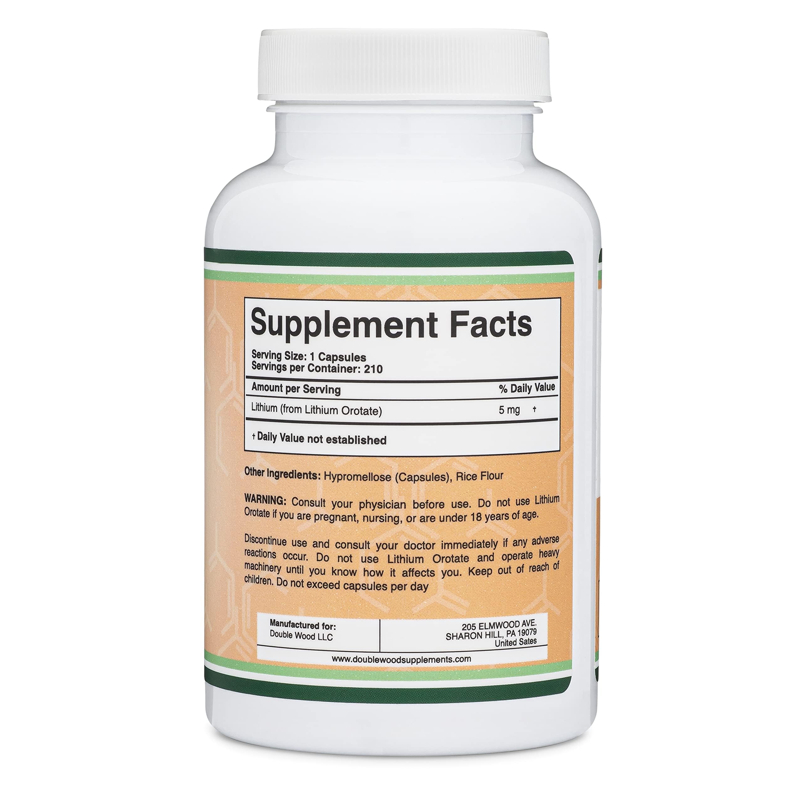 Capsules Lithium Orotate, détail du dosage et forme facile à prendre.